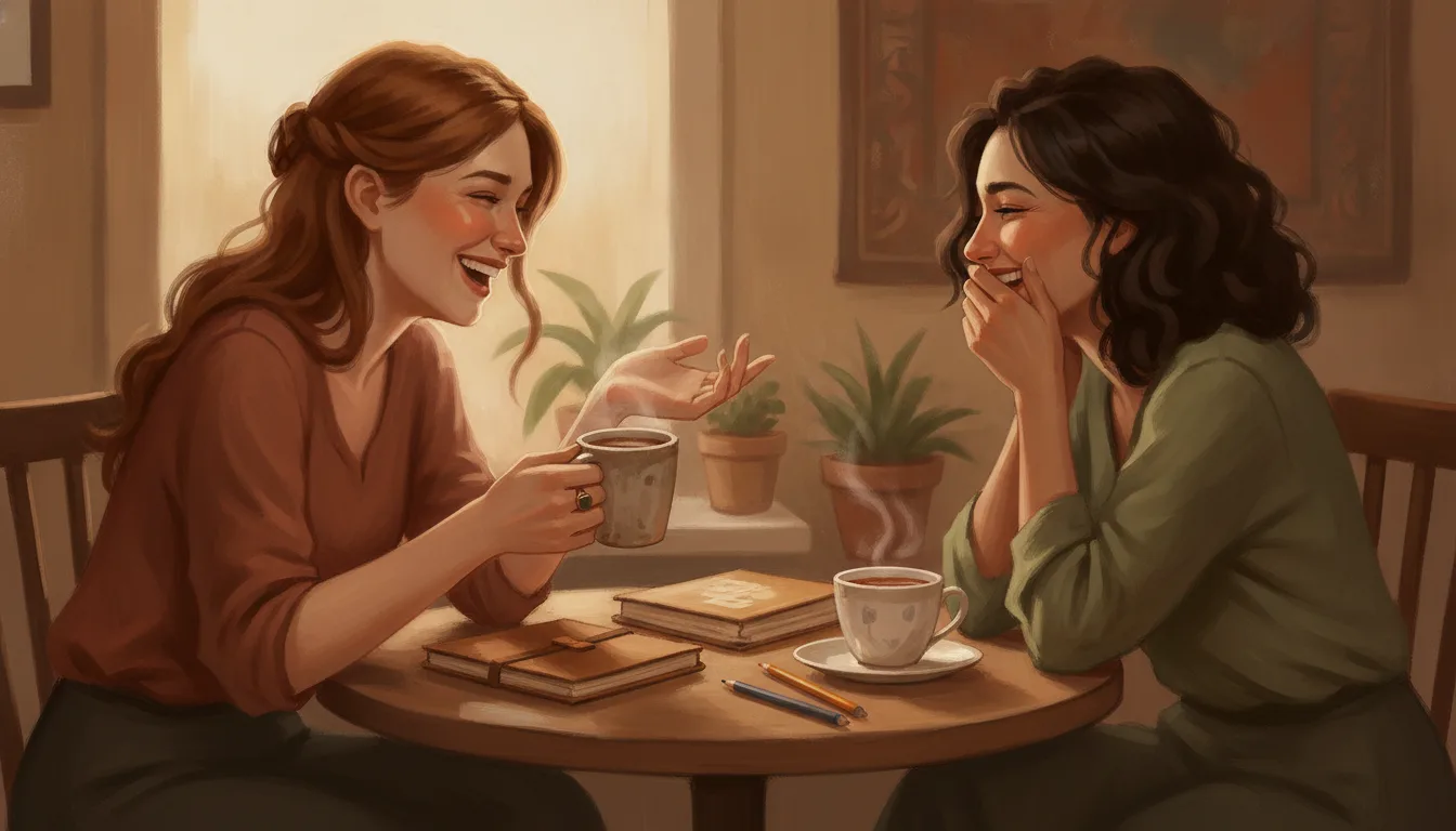 Two women in conversation