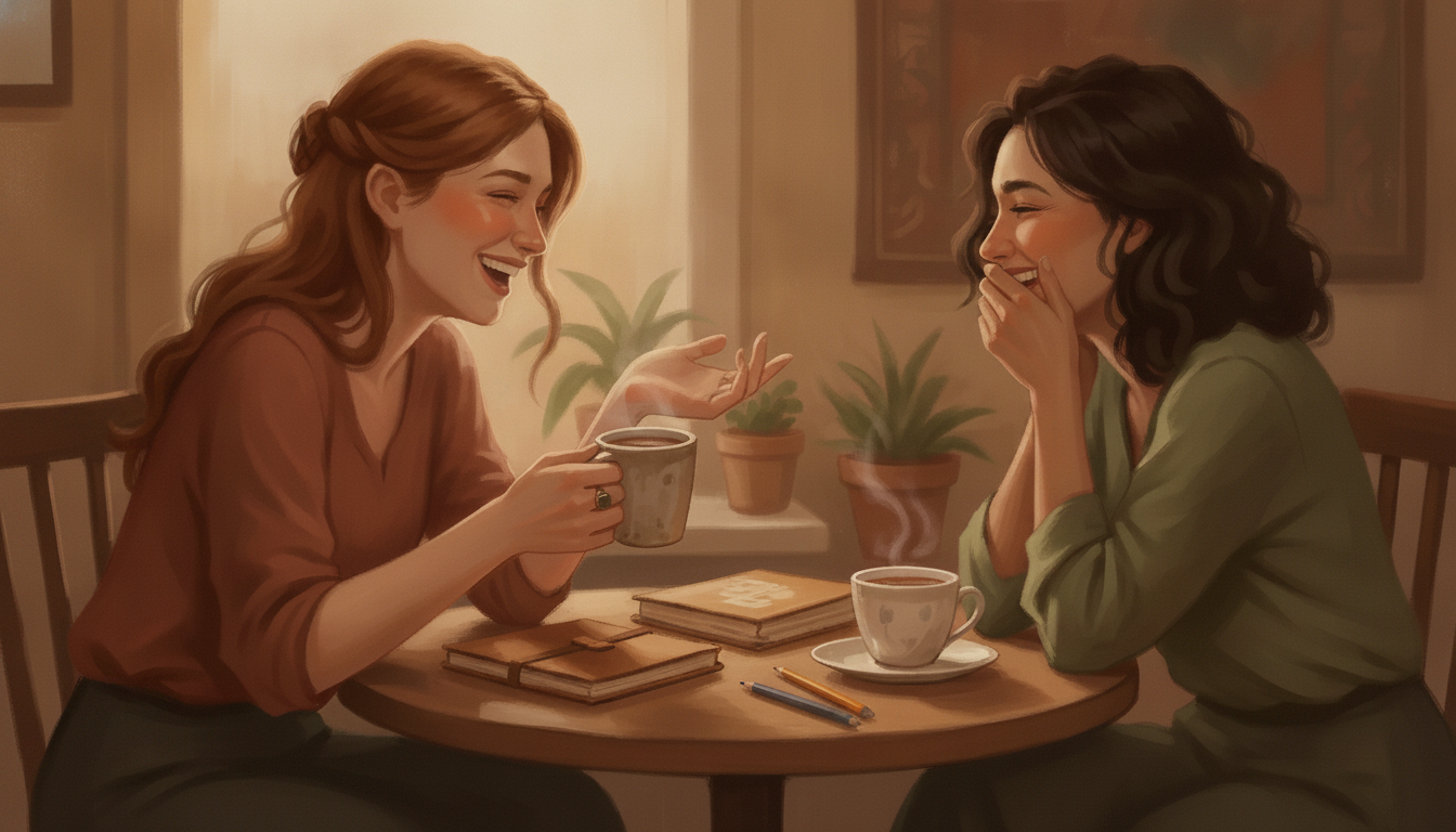 Two women in conversation
